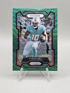 2023 Panini Prizm - Green Wave Prizm #187 Tyreek Hill 💥 Miami Dolphins - Picture 1 of 2