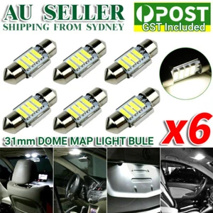 6pcs 31MM FESTOON 7020 4SMD LED INTERIOR DOME MAP LIGHT BULB GLOBE 12V CAR 4WD - Picture 1 of 9