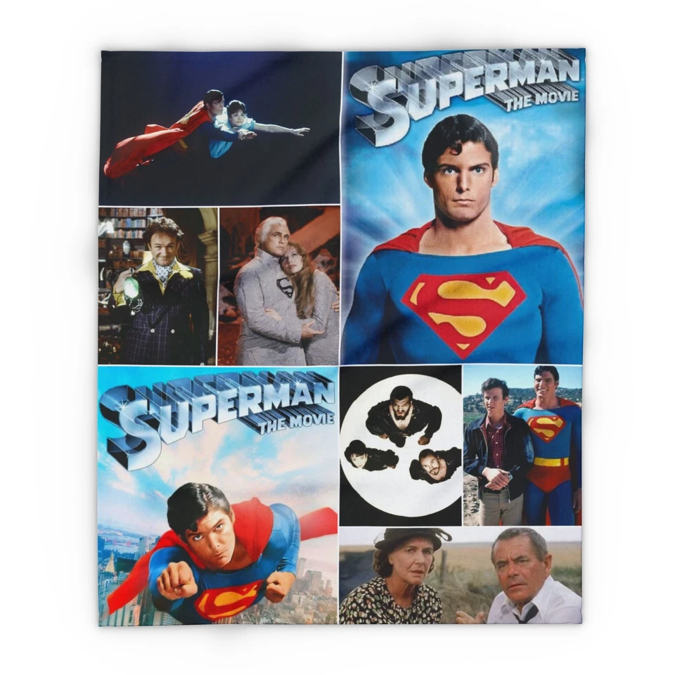 Superman Christopher Reeve Fleece Blanket, Classic Movie, Arctic Throw, Movie - Image 1 of 1