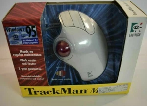 Nice Used Working Logitech Trackman Marble Ball Mouse - Windows 95 / 98 PS2 4164 - Picture 1 of 2