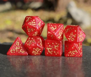 Weihnachten Würfel Set 2022 Edition - 7-teiliges Tabletop 5e Gaming DND RPG Würfelset - Bild 1 von 8