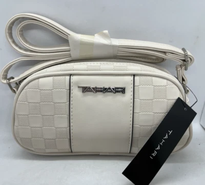 NUEVO CON ETIQUETAS BANDOLERA TAHARI DELTA HUESO SE VENDE POR $109.00 Foto 1 de 4