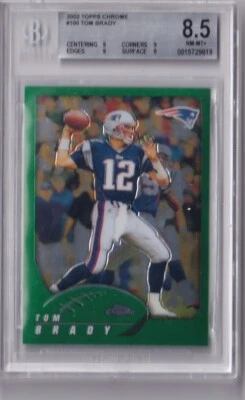 2002 Topps Chrome #100 Tom Brady Graded BGS 8.5 NEAR MINT - MINT - Image 1 of 2