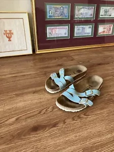 Birkenstock Yao Washed Metallic Aqua EUR 39 Women’s US Size - 8 - Picture 1 of 12