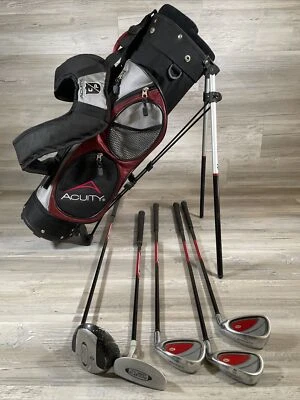 Acuity Junior Cadet Pro Golf Club Set Flex Tech With Bag Irons Driver Putter - Image 1 of 4