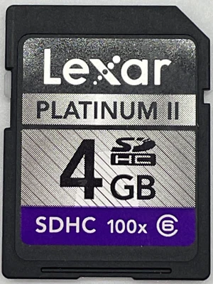 Lexar Platinum II 4GB SDHC 100X Camera Memory Card - Image 1 of 2