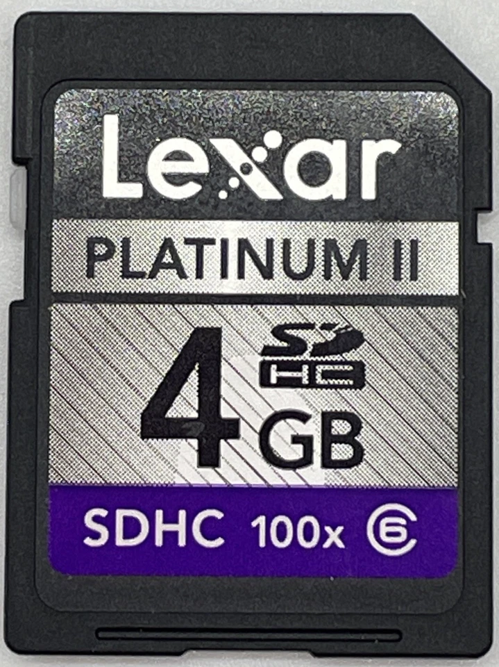Lexar Platinum II 4GB SDHC 100X Camera Memory Card - Image 1 of 2