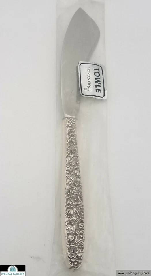 Cuchillo para servir mantequilla de plata esterlina Towle Novantique HH 7" *NUEVO* Foto 1 de 1