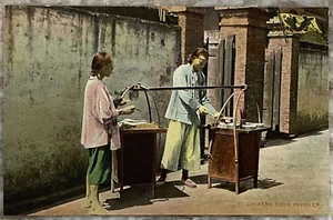 Chinese Food Peddler in Street Kingshill Chinese Divided Back Postcard B602 - Picture 1 of 3