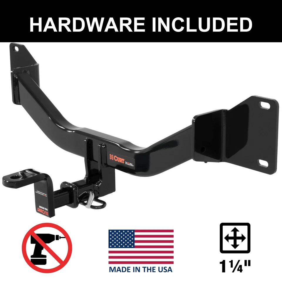 BMW 330i All Class 1 2017-2018 enganche de remolque Curt, montaje de bola de 1-1/4" Foto 1 de 4
