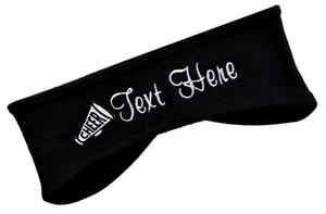 Cheerleading Fleece Headband, Cold Weather Ear Warmer with Embroidered Text - Picture 1 of 25