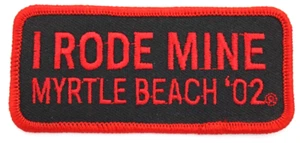 2002 "I Rode Mine" Myrtle Beach, SC Harley-D MC Rally Jacket/Vest Embr Patch Red - Picture 1 of 6