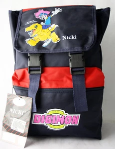VERY RARE ORIGINAL VINTAGE 1999 DIGIMON SCHOOL BAG BACKPACK BY NICKI GREECE NEW! - Picture 1 of 8