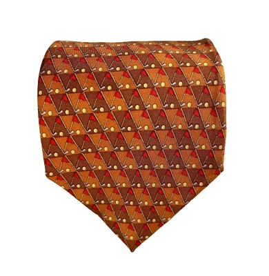 Corbata de seda Salvatore Ferragamo para hombre novedad estampado de golf hecha en Italia Foto 1 de 4