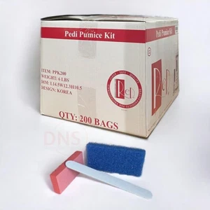 Kit de piedra pómez pedi desechable roja #PPK200 (1 estuche 200 juegos) - Imagen 1 de 4