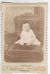 CABINET CARD- BILLINGS MONTANA -WESTERN PHOTOGRAPHER - Picture 1 of 2