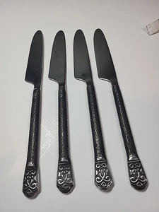 Cuchillos de cena cubiertos de acero inoxidable martillados 4 ajustes gourmet Avalon Barcelona - Imagen 1 de 4
