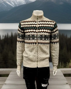 Pendleton Men’s Med Vintage 80’s Lobo Collection Zip Sweater Excellent Vintage - Picture 1 of 3