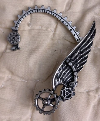 Alquimia Gótica Ikarus Steampunk Inglaterra Peltre Oreja Envoltura Ajustable  Foto 1 de 4