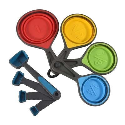 Foldable Silicone Measuring Cups and Measuring Spoons Set, Measuring Spoons5414 - Image 1 of 4