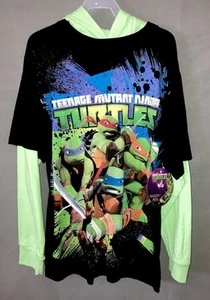 Hooded Teenage Mutant Ninja Turtles Long Sleeves Tee Nickelodeon Size XL 14-16 - Picture 1 of 7