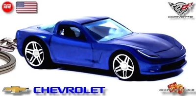 🎁🚦🆕 HTF RARE KEY CHAIN BLUE CHEVY CORVETTE C6 CUSTOM Ltd. Ed.💕GREAT GIFT💕🎁 - Image 1 of 4