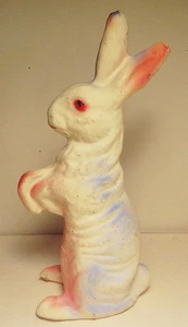 1920-30 GRAN CONTENEDOR DE DULCES DE CONEJO SENTADO PAPEL MACHÉ DE 9 1/2" - FANTÁSTICO HALLAZGO - Imagen 1 de 12