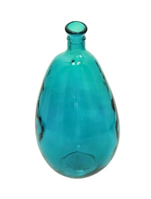 Große Flasche Glas Stil Vintage Glasballon Möbel Land Alt Blau 47 CM - Bild 1 von 4