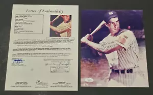 JOE DIMAGGIO Signed 8x10 Photo-HALL OF FAME-NEW YORK YANKEES-JSA Letter - Picture 1 of 6