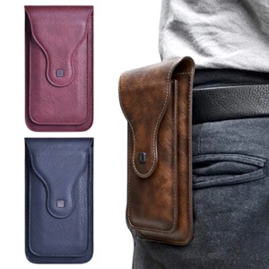 Outdoor Leder Herren Handy Gürteltasche Handytasche Schutzhüllen Universal - Zdjęcie 1 z 12
