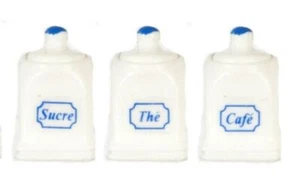 Casa de Muñecas Azul Y Blanco Bote Juego Almacenamiento 1:12 Accesorio Cocina - Imagen 1 de 8