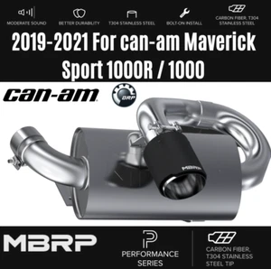 MBRP Slip-On SS Exhaust w/Carbon SS Tip For 19 - 21 CAN-AM Maverick Sport 1000R - Bild 1 von 3