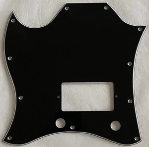 For Lefthand Gibson SG Standard Single Humbucker Guitar Pickguard,3 Ply Black - Picture 1 of 8