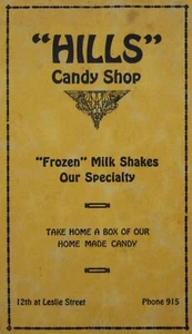 Vintage Restaurant Soda Fountain Menu Hills Candy Shop Grill Salem OR 1930s - Picture 1 of 7