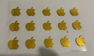 15 Pieces Apple Logo Decals Vinyl Stickers For iPhone Pro Size 1.61cmx1.9cm - Image 1 of 3