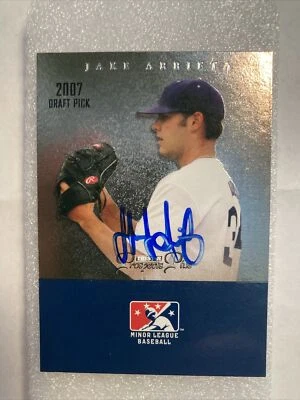 Jake Arrieta Tristar 2007 Minor League Baseball SIGNED AUTO Draft Pick RC Cubs - Image 1 of 3
