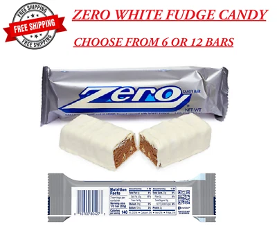 ZERO White Fudge, Caramel Peanut & Almond Nougat, 1.85-Oz. (Choose 6 Or 12 Bars) - Image 1 of 4