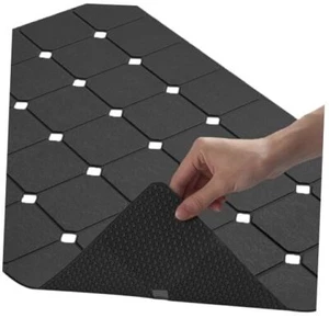 Bathtub Mat Non Slip Silicone Soft Odorless Bath Mat with Mini Suction Cups - Picture 1 of 7