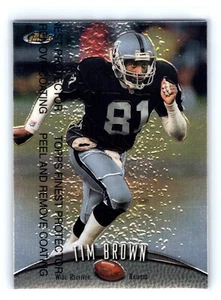 1998 Topps Finest W/ Coating #40 Tim Brown Oakland Raiders - Picture 1 of 2