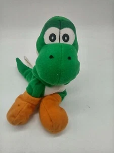 Vintage 1997 Nintendo BD&A Super Mario 64 grün Yoshi Sitzsack Plüsch Puppe mit Etikett - Bild 1 von 5