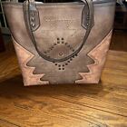 NEW Justin Leather Tote Mixed Metal Studs 12x14” Conceal Carry.