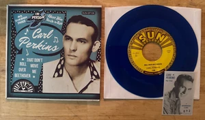 ROCK 45 7" SP CARL PERKINS SUN 108 BLUE WAX LIMITED EDITION - Picture 1 of 2