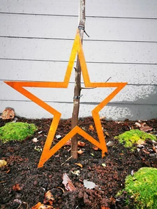 Ø53cm Weihnachtsstern Metall Rost Innen Außen Weihnachts-Deko Adventstern - Bild 1 von 1