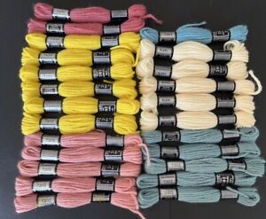 Vintage DMC Laine Tapisserie Tapestry Wool Lot Of 24 Skeins Assorted Colors