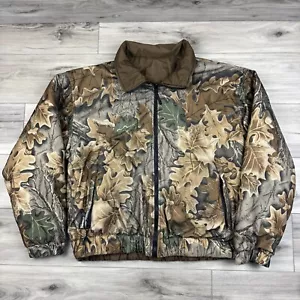 VTG Whitewater Realtree Camo Bomber Puffer Jacket Mens XL Thermo-loft Hunting - Picture 1 of 7