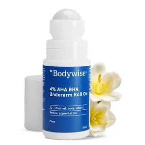 Be Bodywise 4% AHA BHA Underarm Rollon With2% Lactic Acid, 1% Mandelic Acid 50ml - Picture 1 of 9