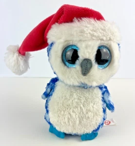 Icicles the Owl 6” 2014 Ty Beanie Boos Christmas Plush Stuffed Animal Toy - Picture 1 of 3