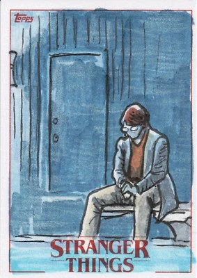 2018 Stranger Things Season 1, Sketch Card By Jerry Bennett 1/1 - Image 1 of 2