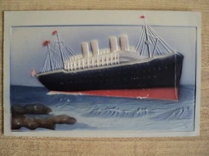 Passenger SHIP Ocean Liner embossed early 1900's Postcard - Picture 1 of 2