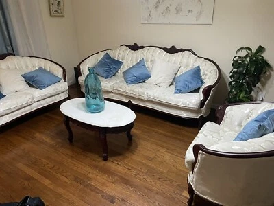 3 piece victorian sofas - Image 1 of 4